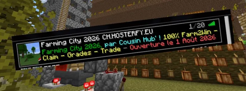 Bannière du serveur Farming City 2026